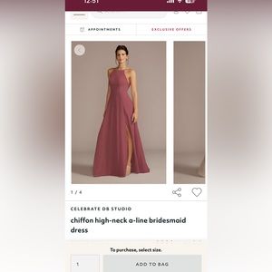 David’s Bridal Bridesmaid Dress